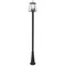 Z-Lite Broughton Outdoor Post Mounted Fixture, 4-Light, 12.5 In.W x 116.5 In.H, Black/Clear Beveled 521PHBR-519P-BK - alternate 8